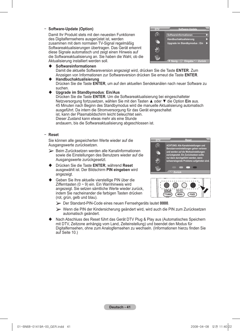 Samsung PS42A416C1D User Manual | Page 140 / 394