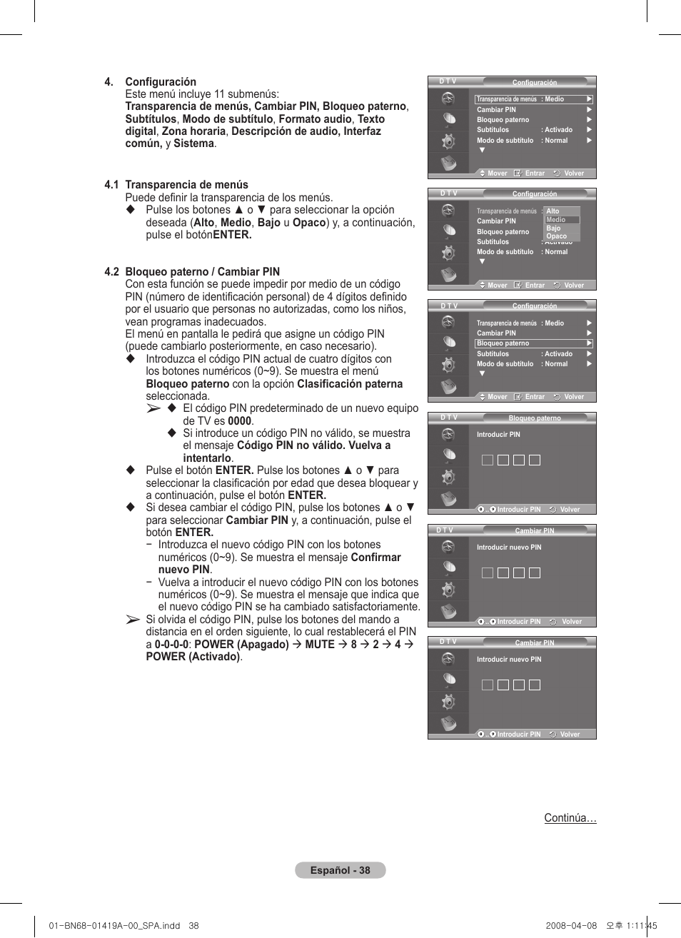 Samsung PS42A416C1D User Manual | Page 284 / 394