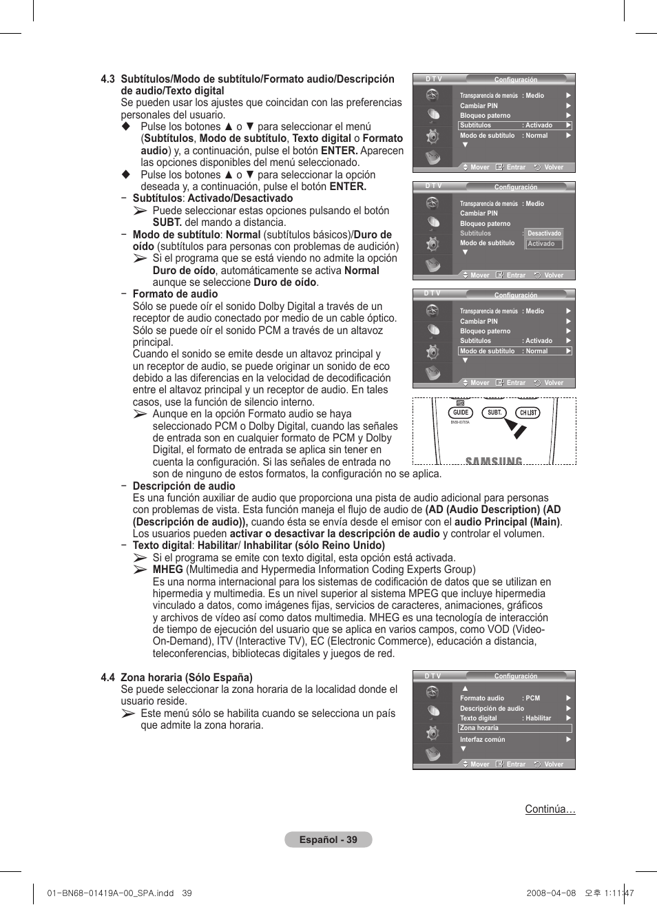 Samsung PS42A416C1D User Manual | Page 285 / 394