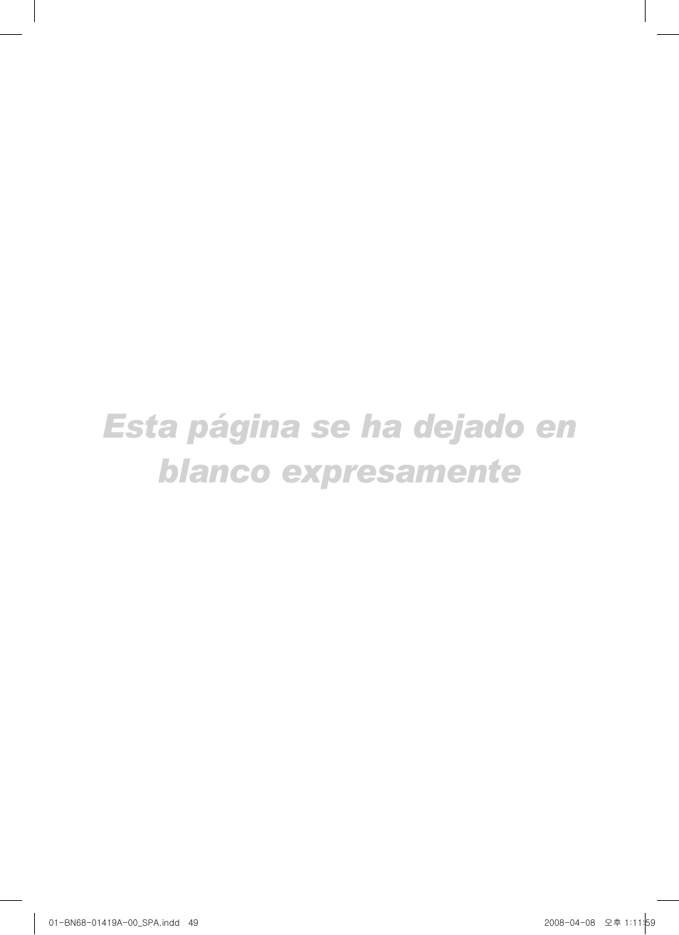 Esta página se ha dejado en blanco expresamente | Samsung PS42A416C1D User Manual | Page 295 / 394