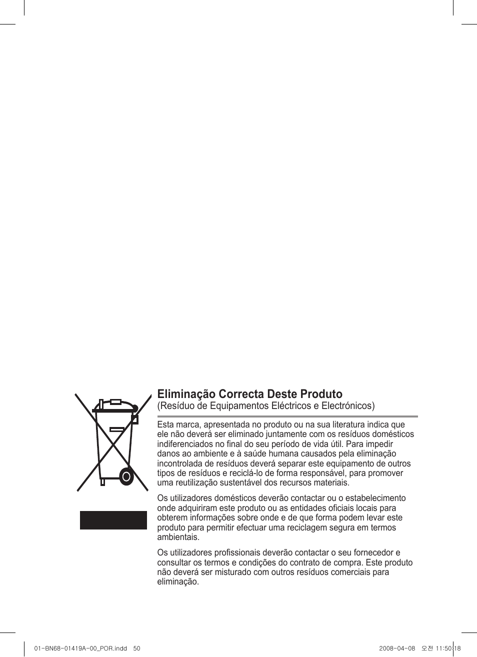 Eliminação correcta deste produto | Samsung PS42A416C1D User Manual | Page 345 / 394