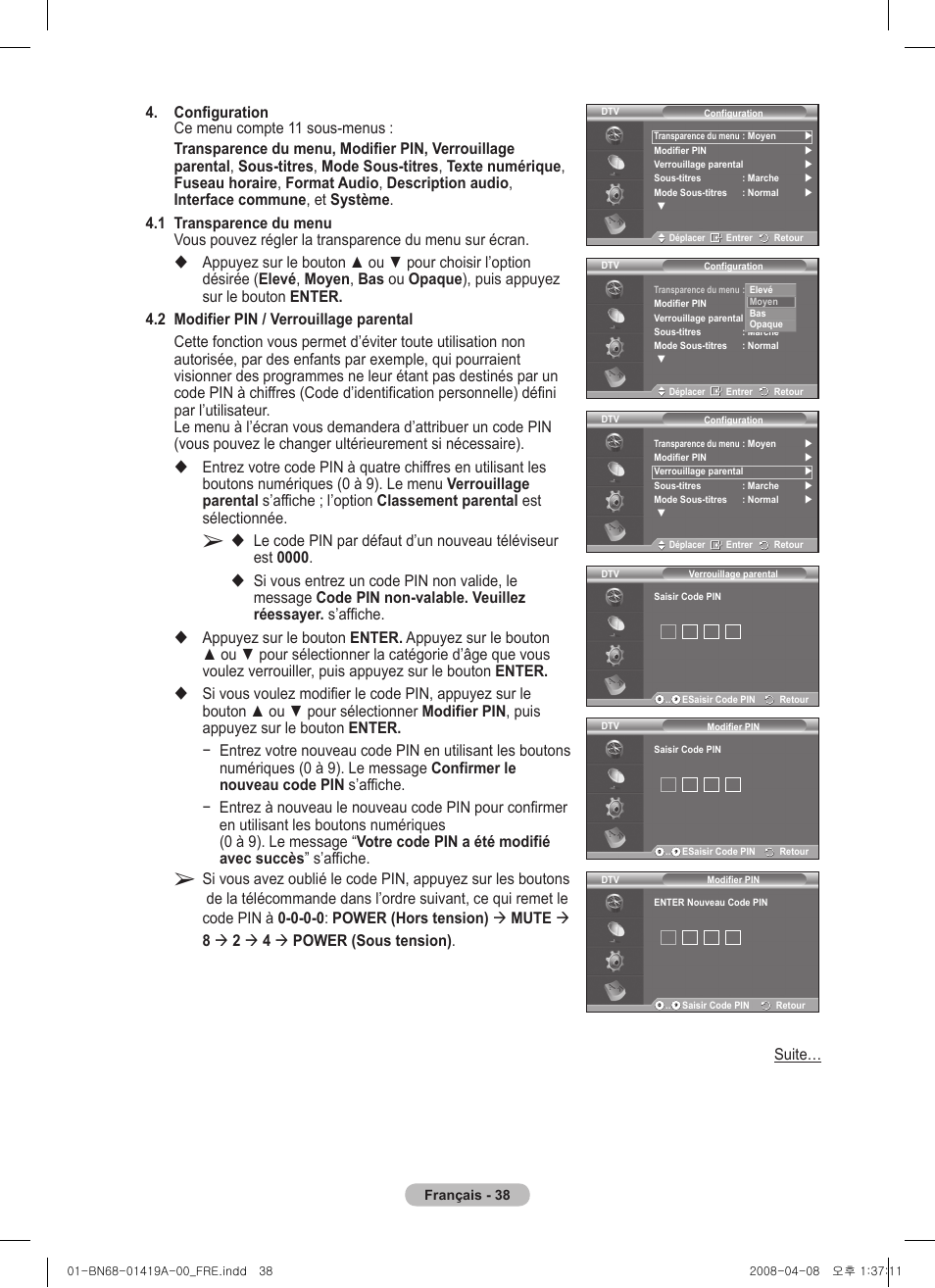 Samsung PS42A416C1D User Manual | Page 88 / 394