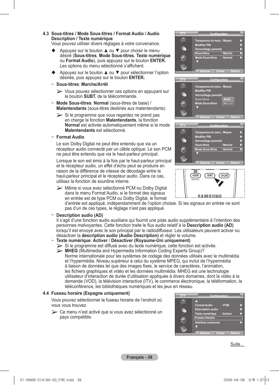 Samsung PS42A416C1D User Manual | Page 89 / 394