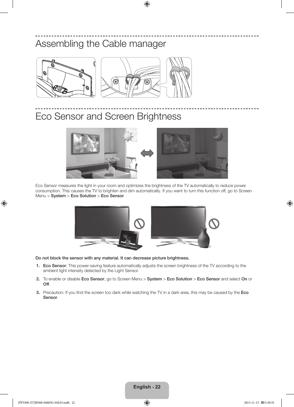 Samsung PS60F5500AY User Manual | Page 22 / 75