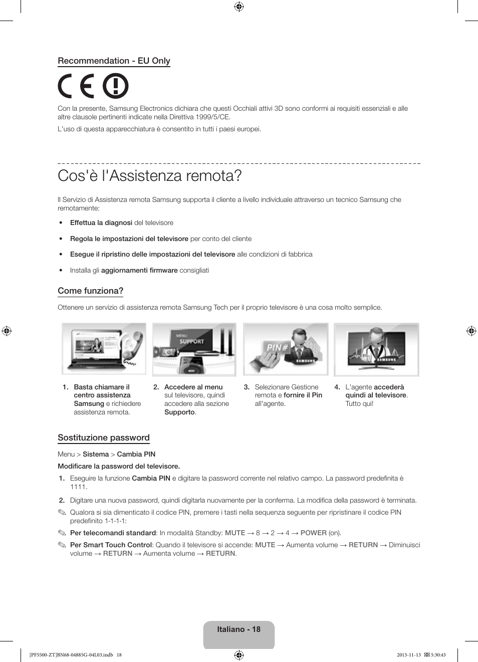 Cos'è l'assistenza remota | Samsung PS60F5500AY User Manual | Page 42 / 75