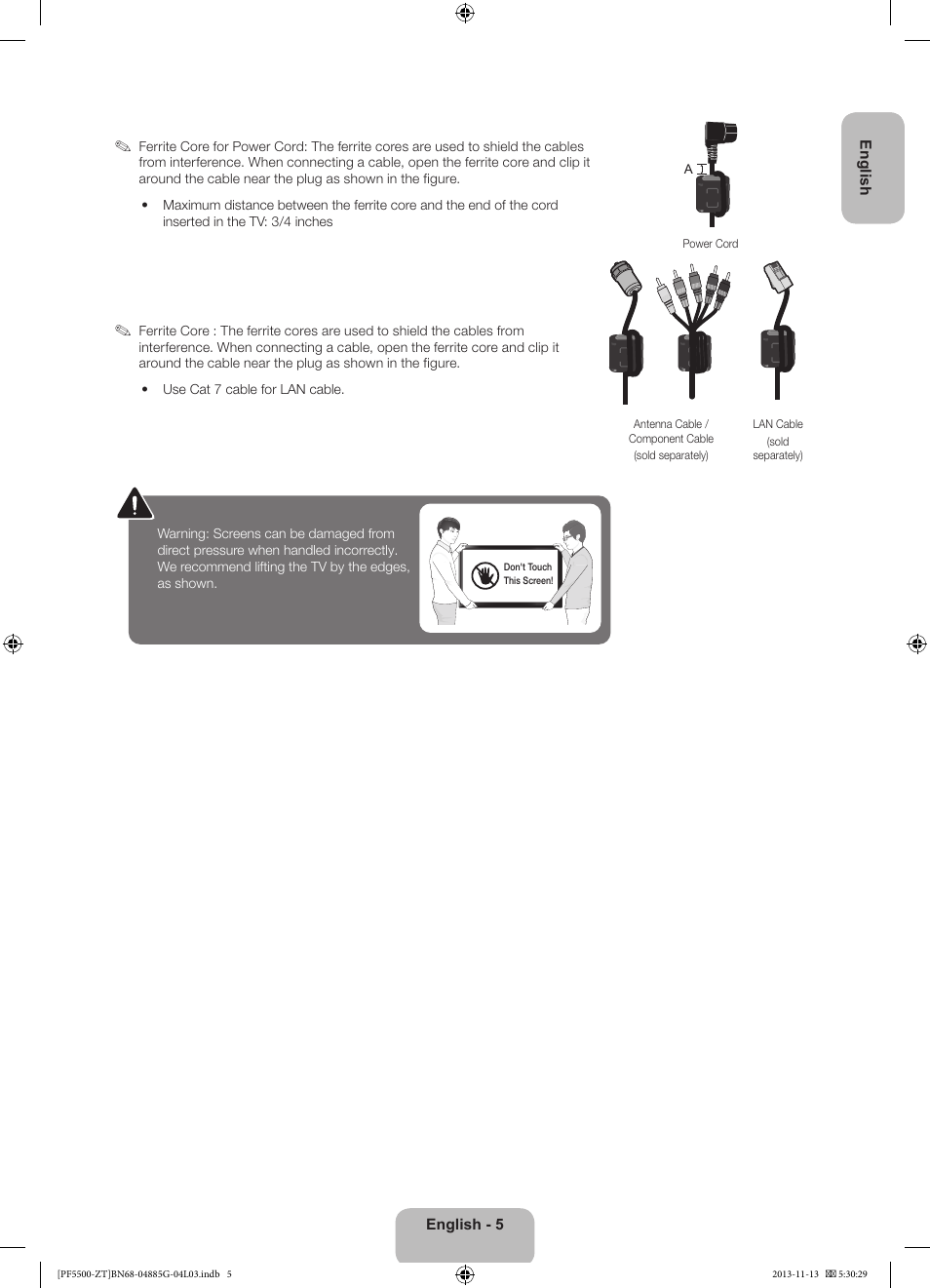 Samsung PS60F5500AY User Manual | Page 5 / 75