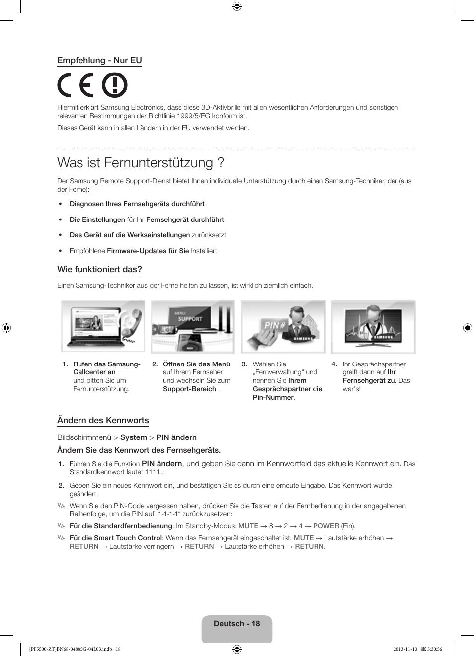 Was ist fernunterstützung | Samsung PS60F5500AY User Manual | Page 68 / 75