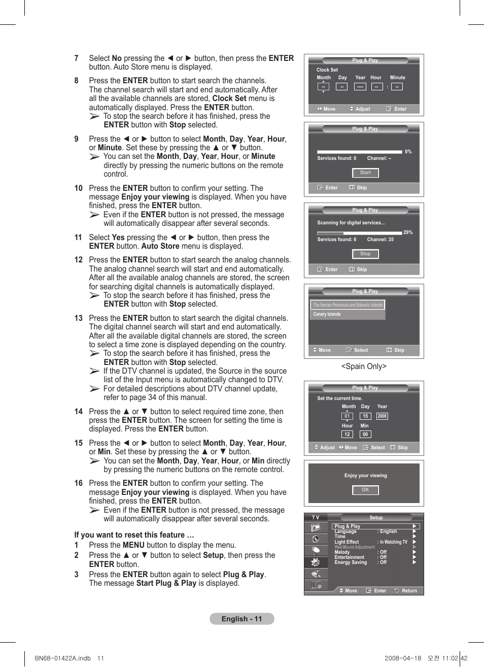 Samsung PS50A476P1D User Manual | Page 11 / 444