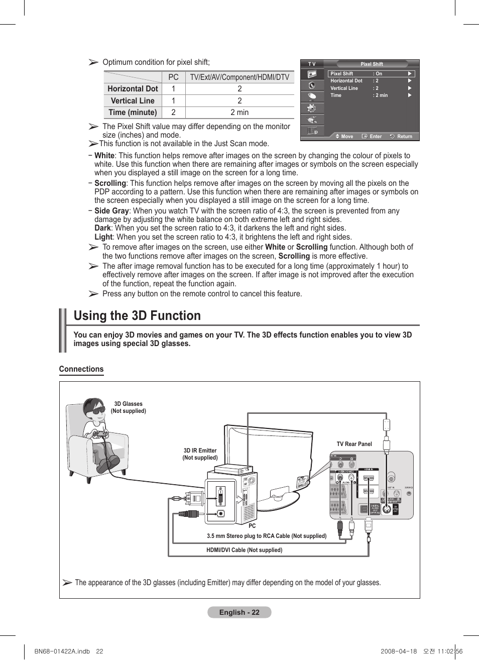 Using the d function, Using the d function | Samsung PS50A476P1D User Manual | Page 22 / 444