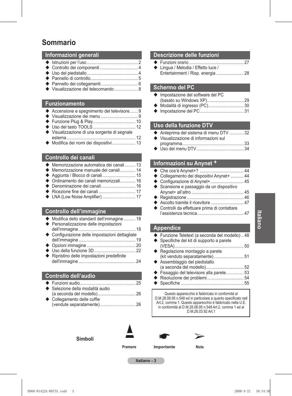 Samsung PS50A476P1D User Manual | Page 224 / 444