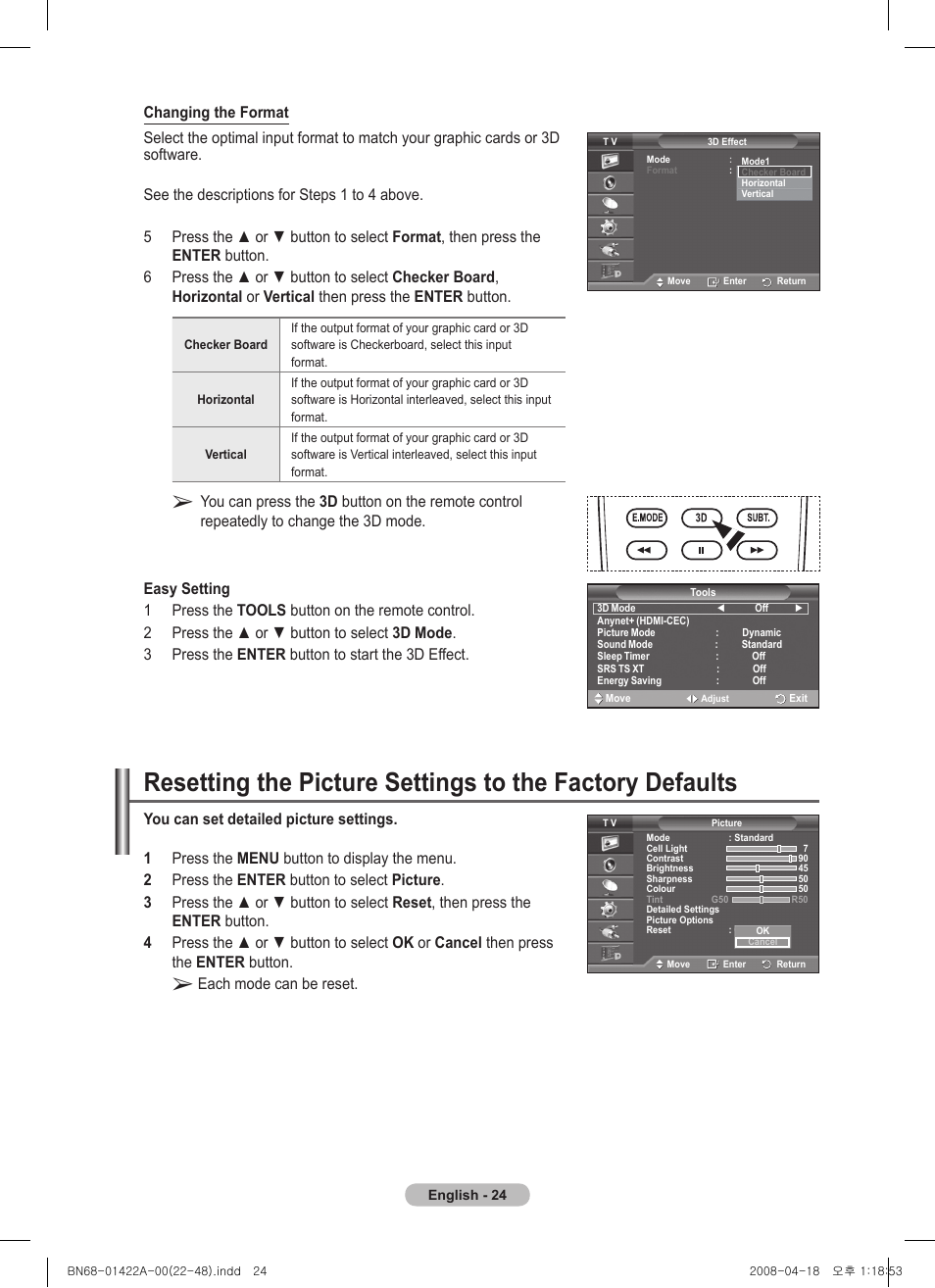 Samsung PS50A476P1D User Manual | Page 24 / 444