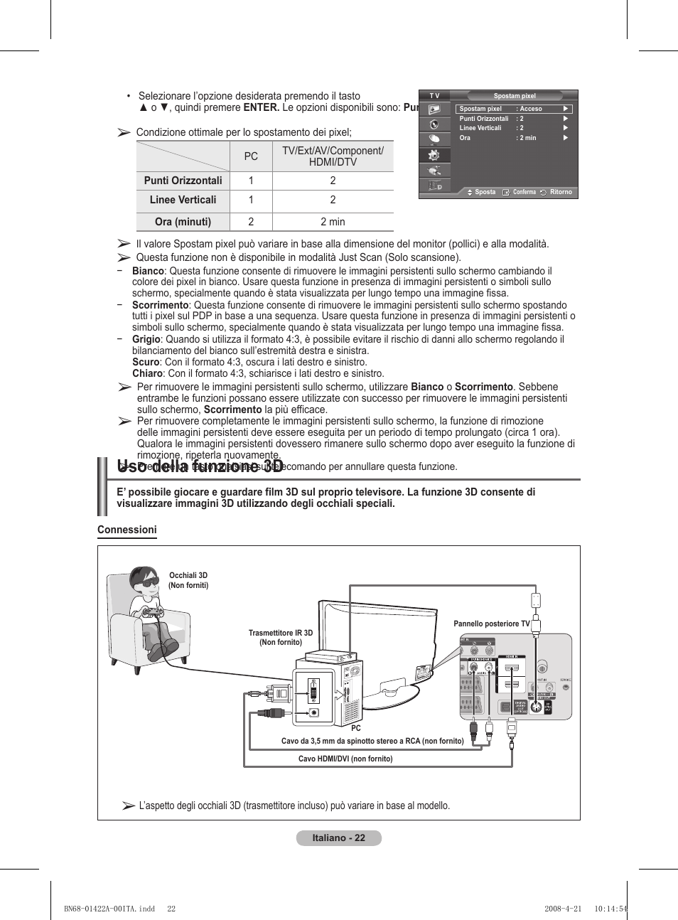 Uso della funzione d | Samsung PS50A476P1D User Manual | Page 243 / 444