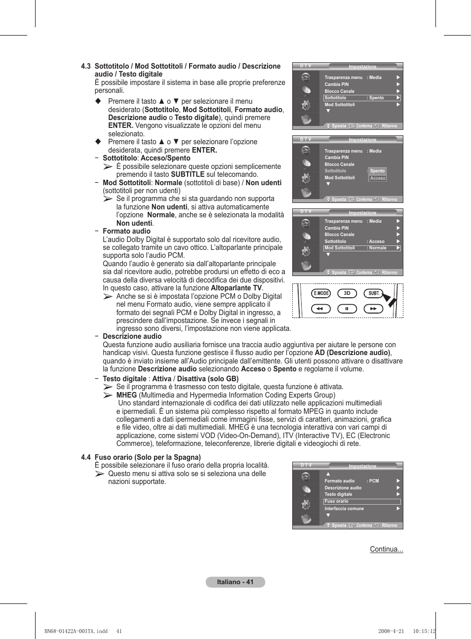 Samsung PS50A476P1D User Manual | Page 262 / 444