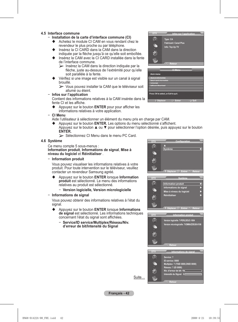 Samsung PS50A476P1D User Manual | Page 98 / 444