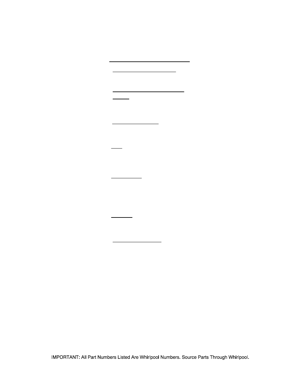 Optional, Optional parts (not included) | Amana NTW5400TQ0 User Manual | Page 13 / 13