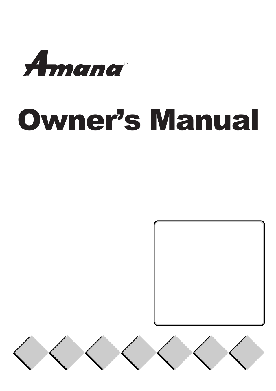 Amana ACO1520A User Manual | 46 pages
