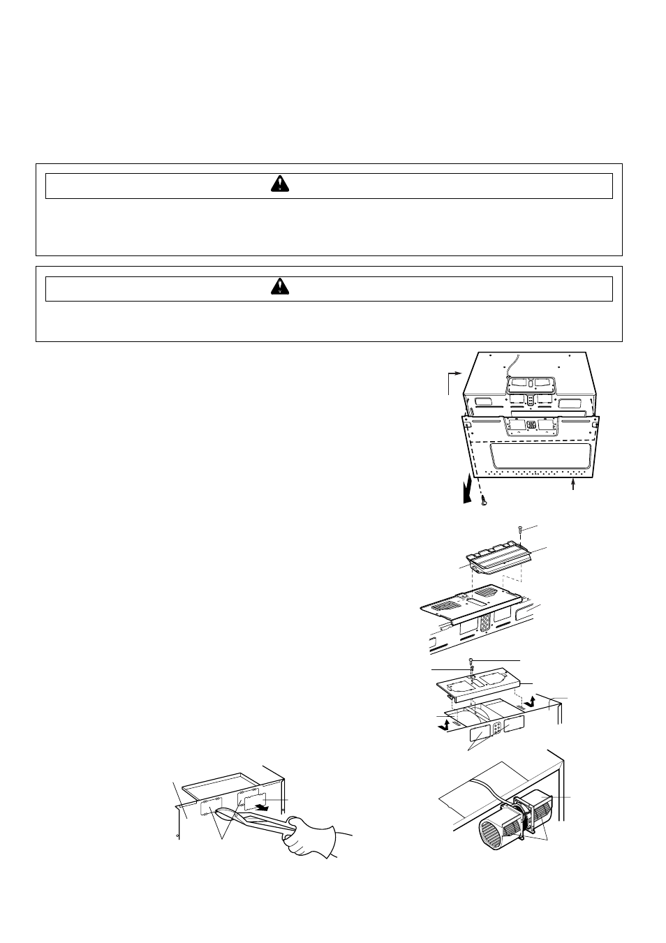 Installation, Wcaution, Step 3: prepare the venting blower | Amana ACO1520A User Manual | Page 14 / 46