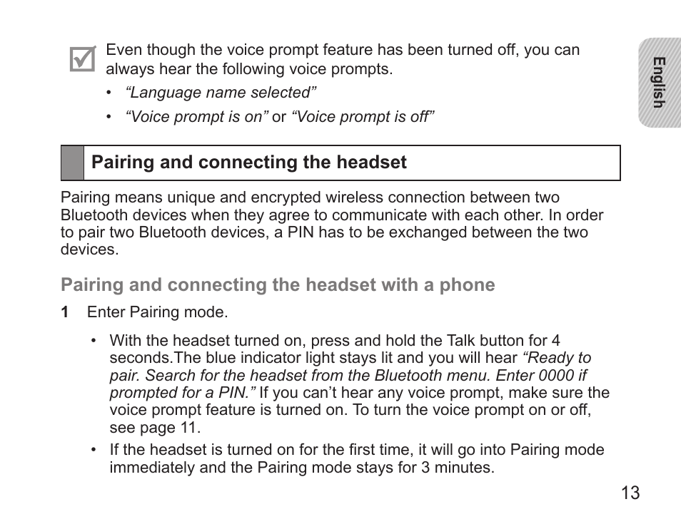 Pairing and connecting the headset | Samsung BHS3000 User Manual | Page 15 / 173