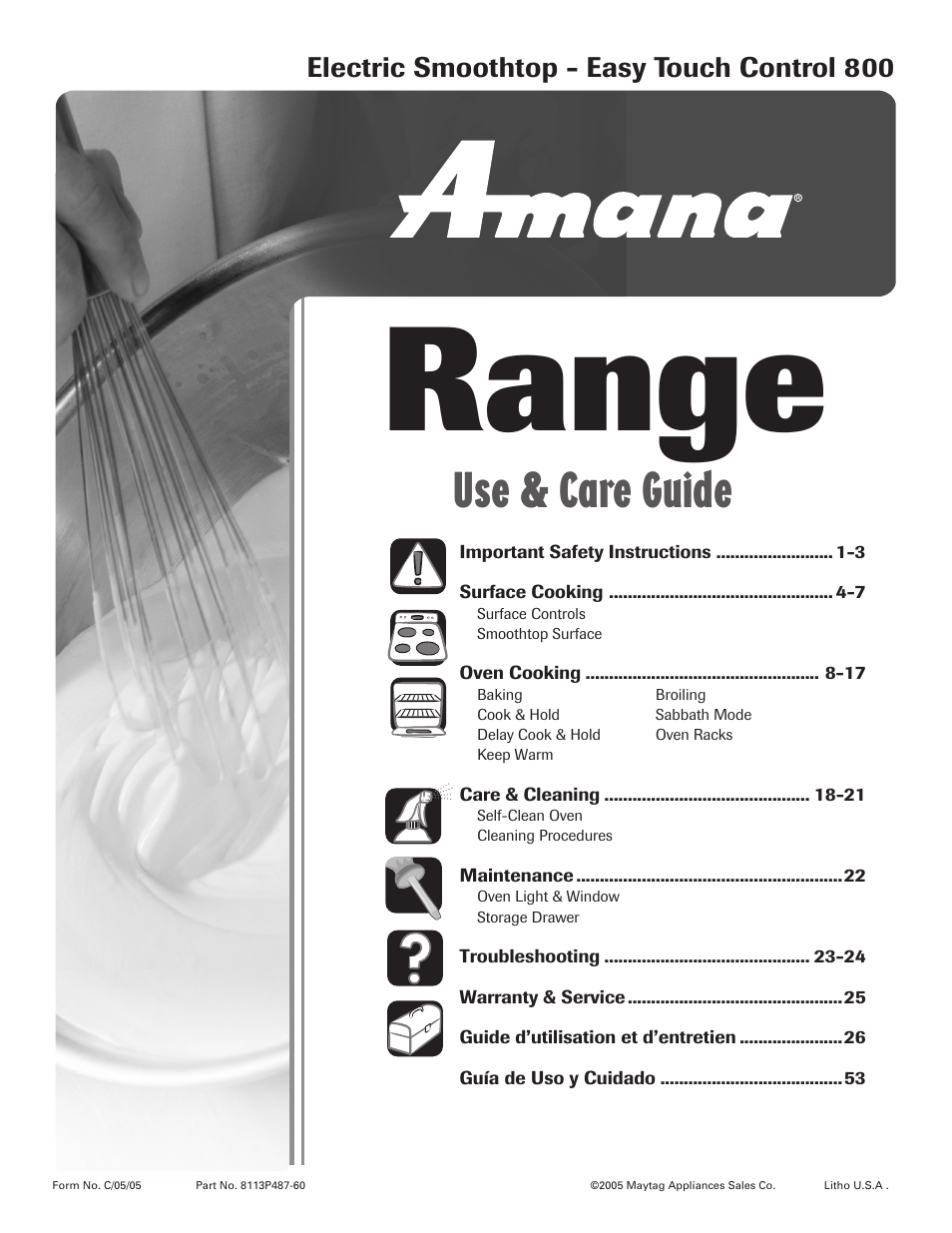 Amana 8113P487-60 User Manual | 80 pages