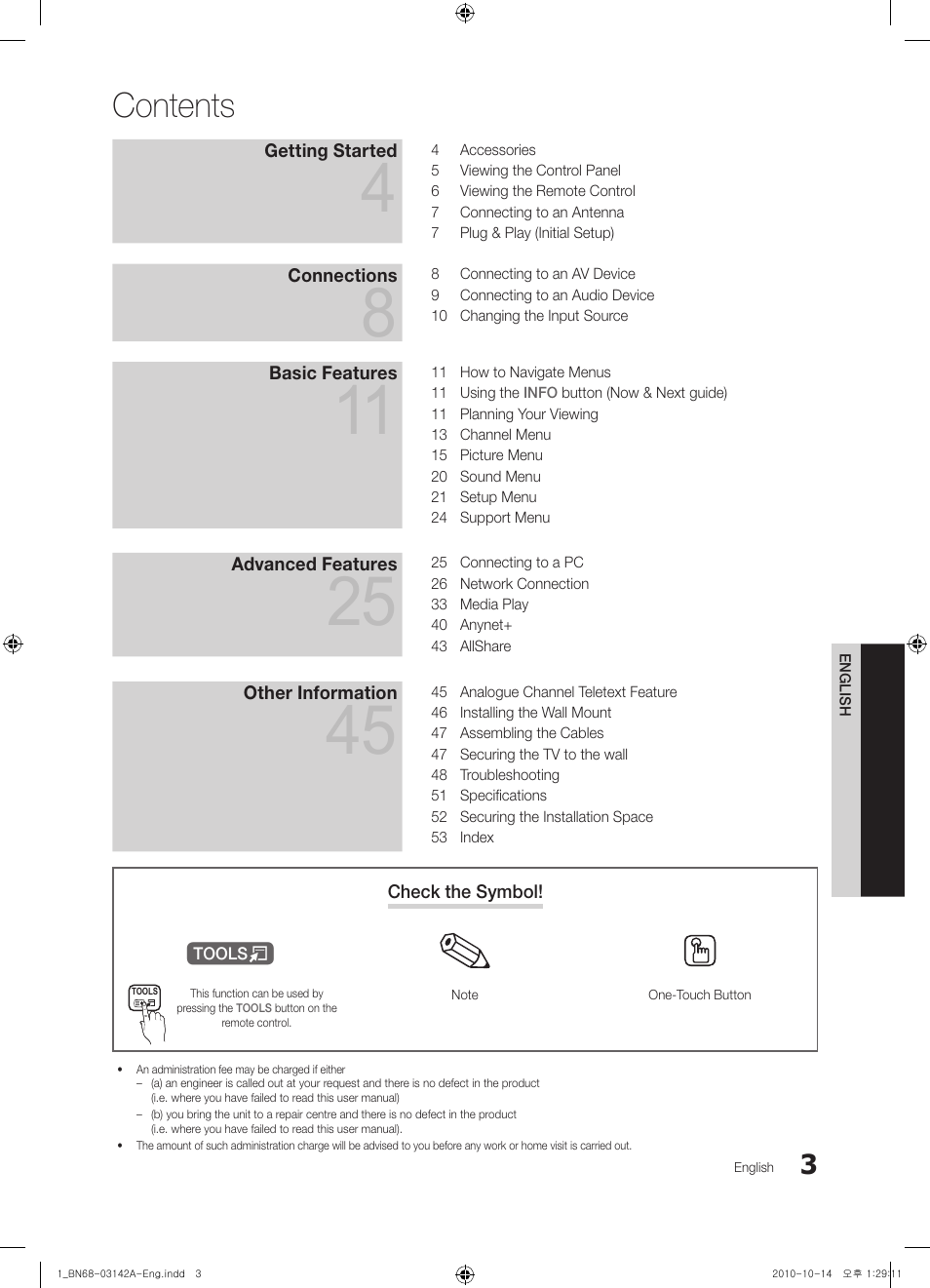 Samsung PS50C680G5W User Manual | Page 3 / 474