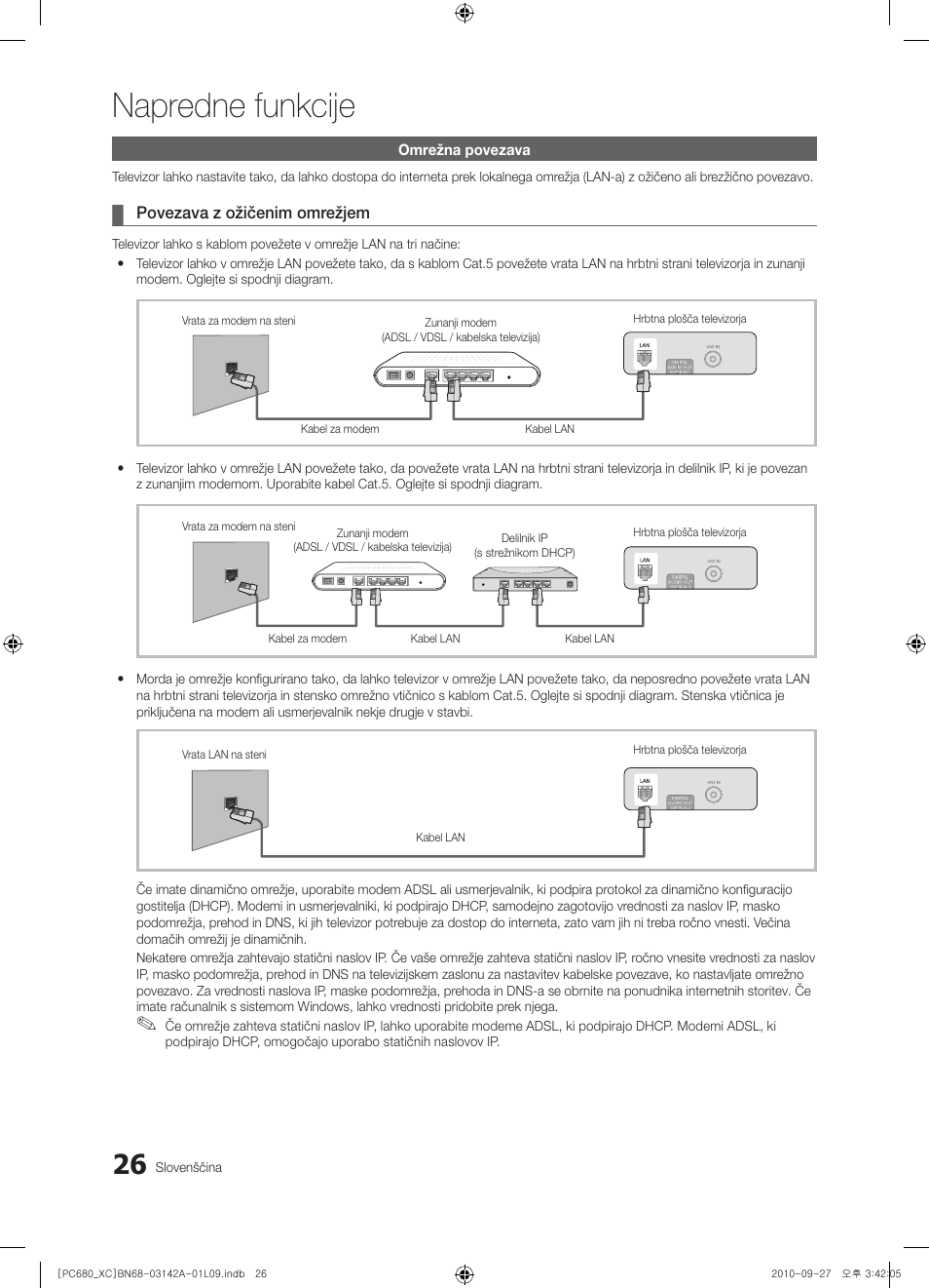 Napredne funkcije | Samsung PS50C680G5W User Manual | Page 392 / 474