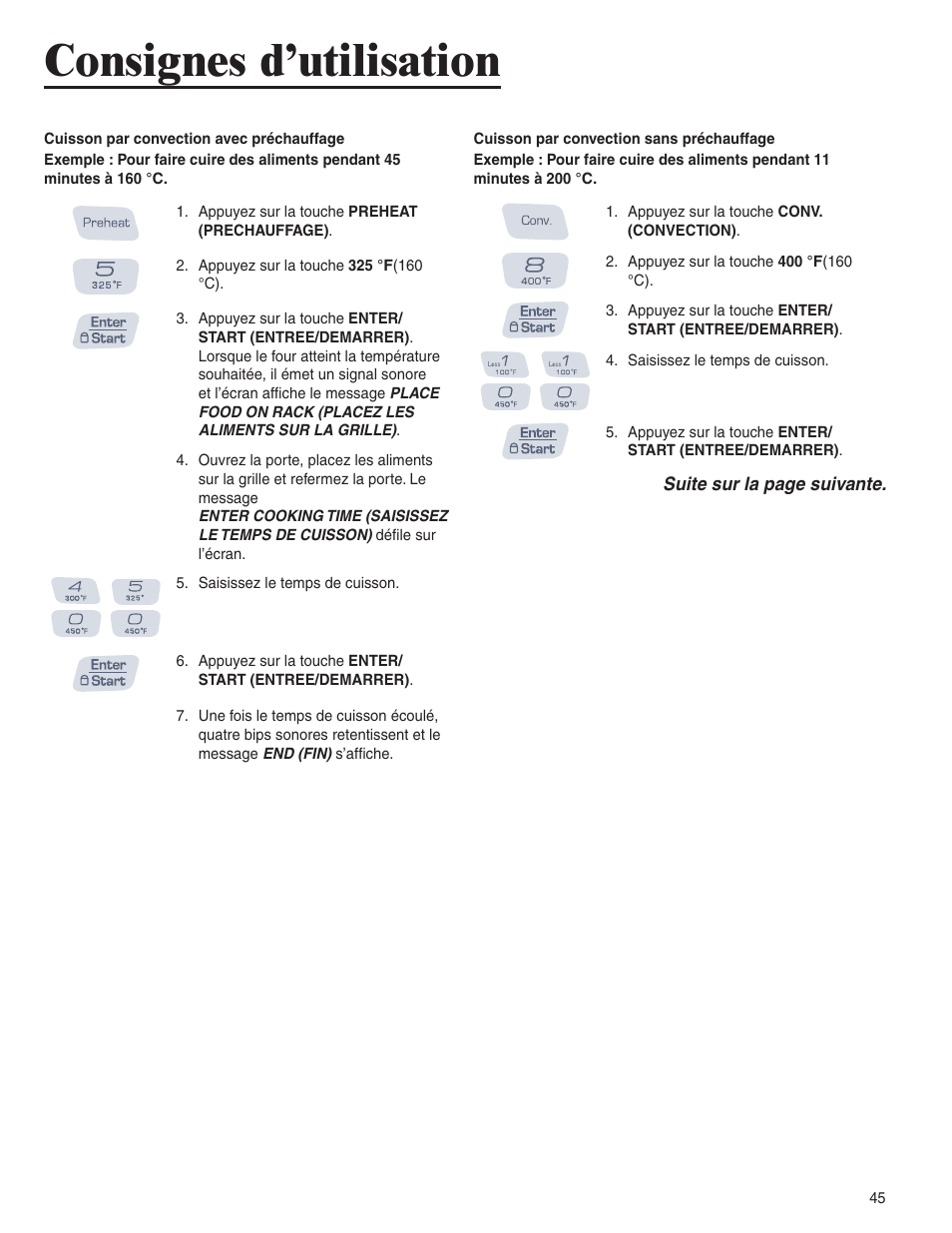 Consignes d’utilisation | Amana AMC6158BCB User Manual | Page 45 / 84