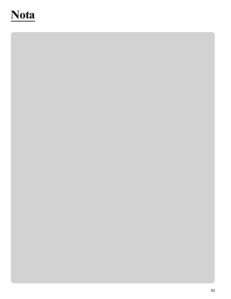 Nota | Amana AMC6158BCB User Manual | Page 83 / 84