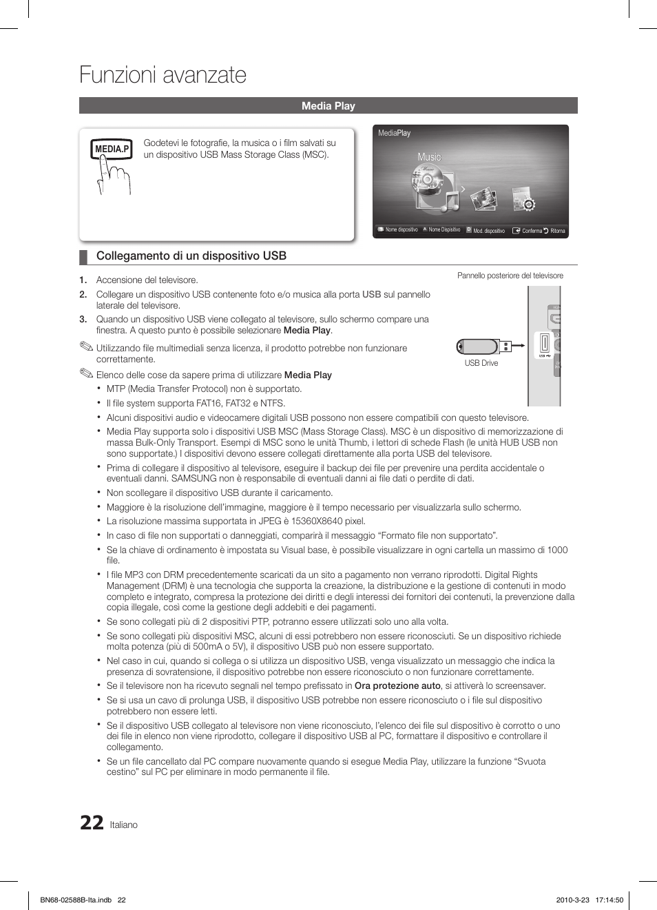 Funzioni avanzate | Samsung LE19C350D1W User Manual | Page 121 / 134