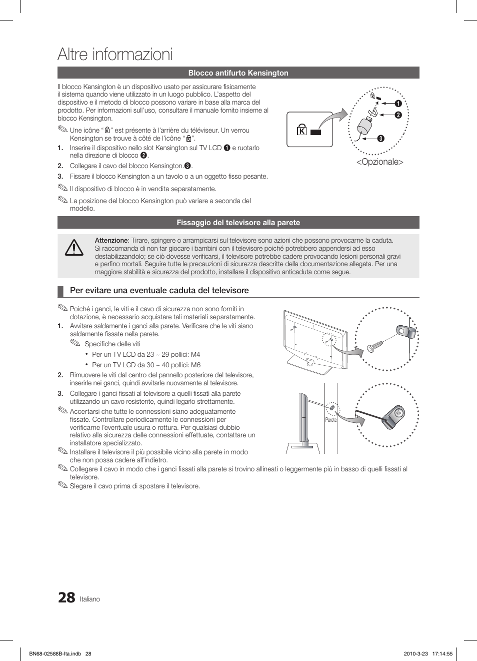 Altre informazioni | Samsung LE19C350D1W User Manual | Page 127 / 134