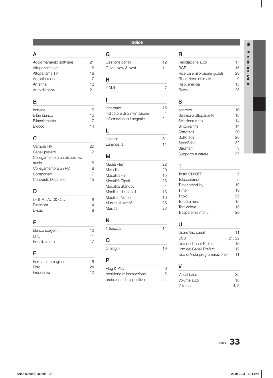 Samsung LE19C350D1W User Manual | Page 132 / 134