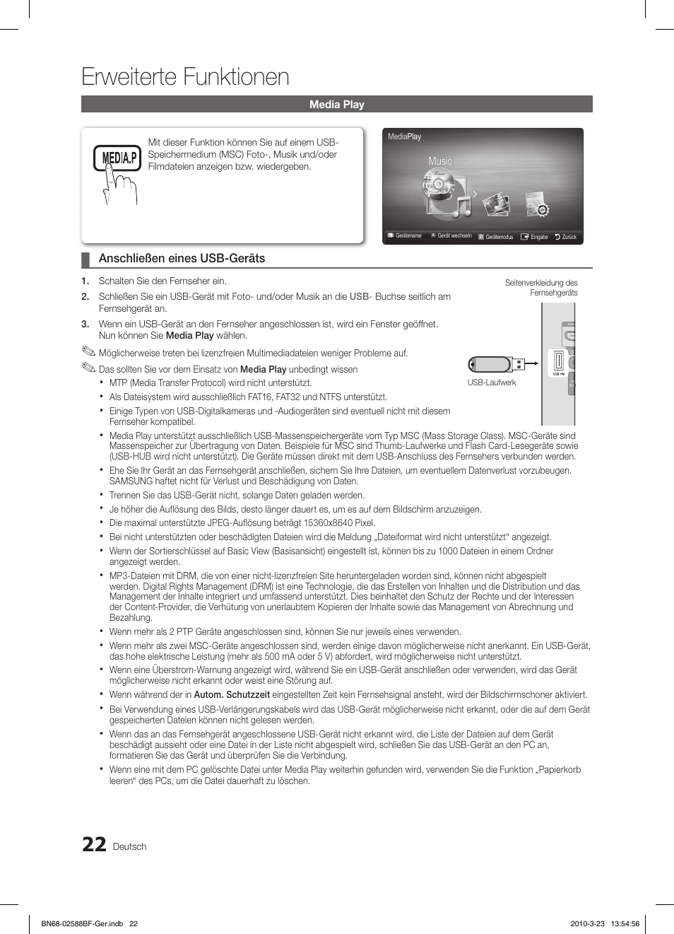 Erweiterte funktionen | Samsung LE19C350D1W User Manual | Page 55 / 134