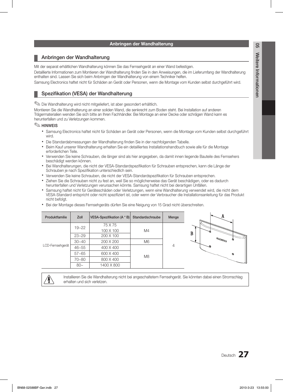 Samsung LE19C350D1W User Manual | Page 60 / 134