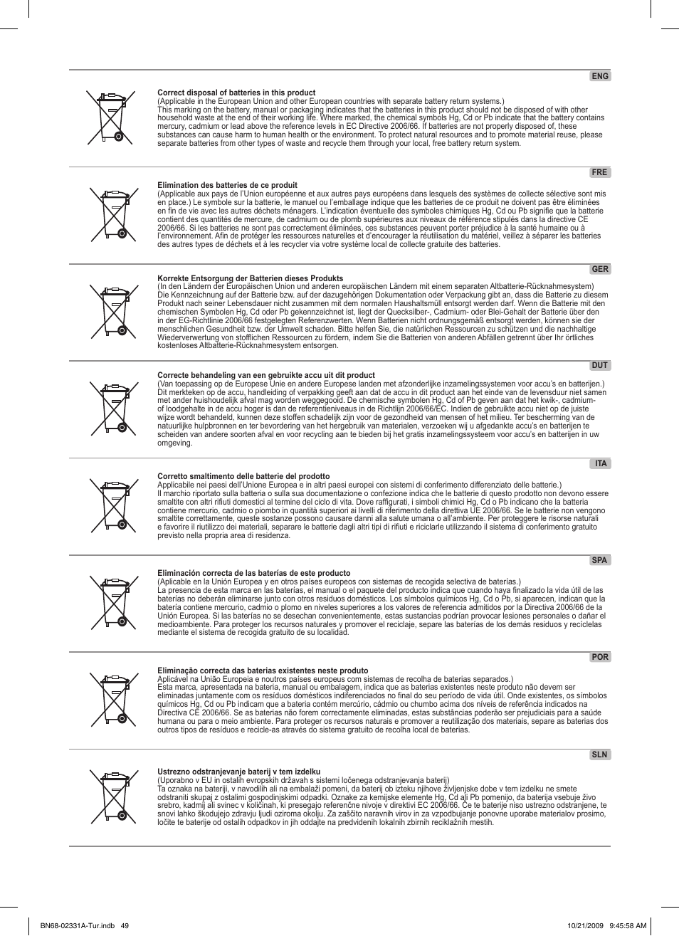 Samsung PS50B551T3W User Manual | Page 419 / 419