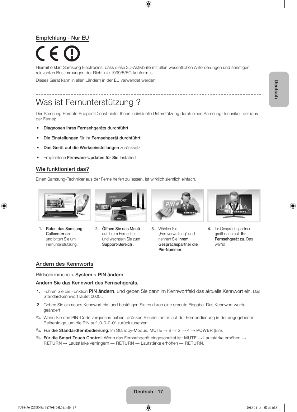 Was ist fernunterstützung | Samsung UE50F6740SS User Manual | Page 41 / 97