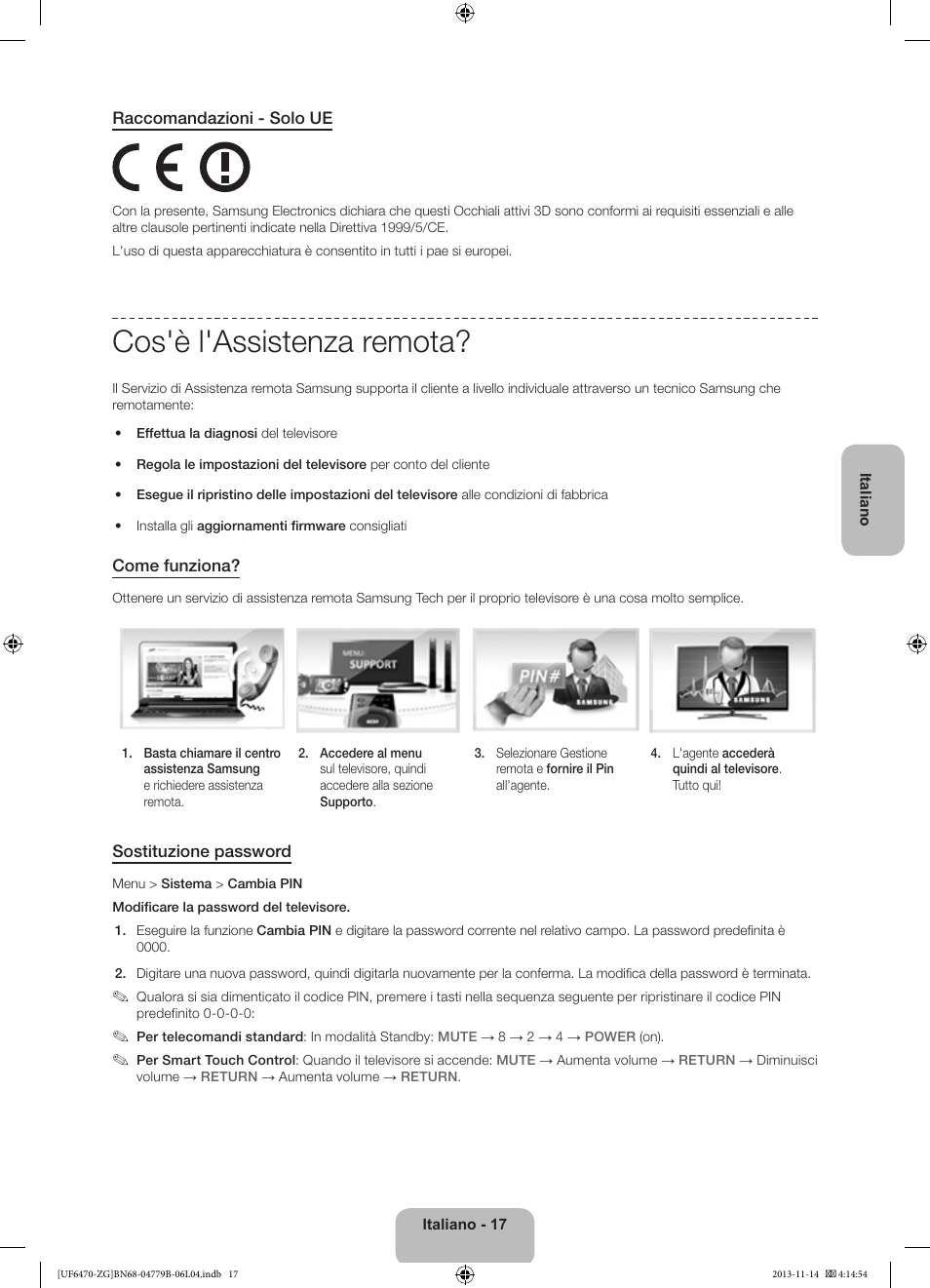 Cos'è l'assistenza remota | Samsung UE50F6740SS User Manual | Page 89 / 97
