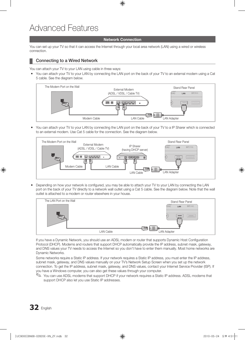 Advanced features | Samsung UE46C9000ZW User Manual | Page 32 / 257