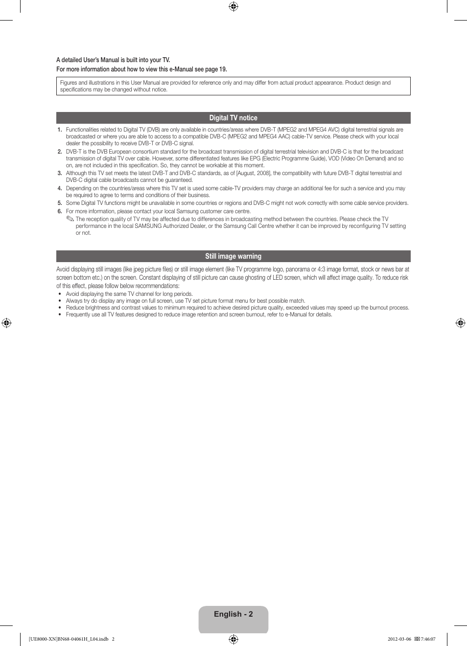 Samsung UE40ES8000S User Manual | Page 2 / 93