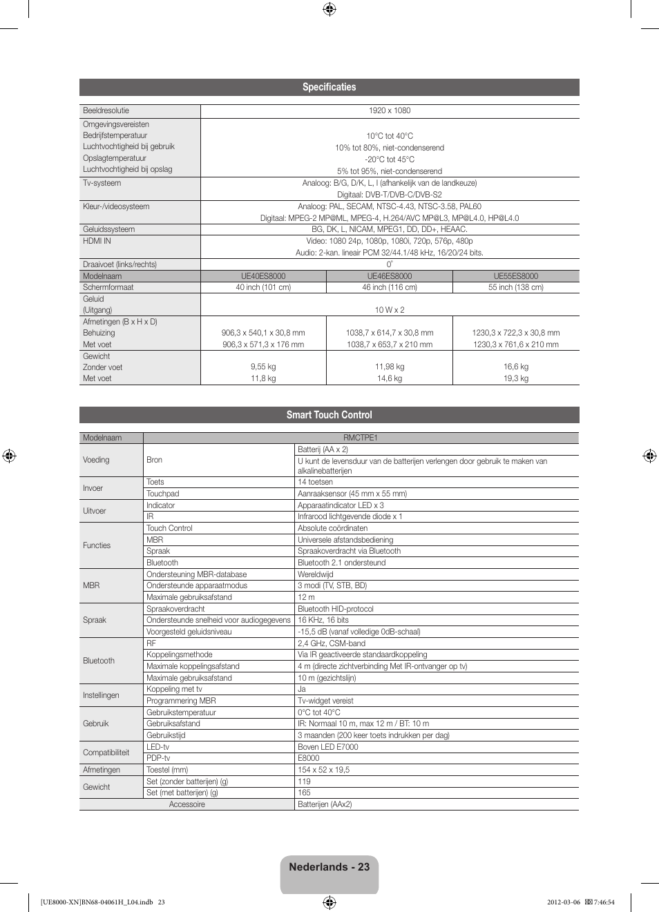 Samsung UE40ES8000S User Manual | Page 92 / 93