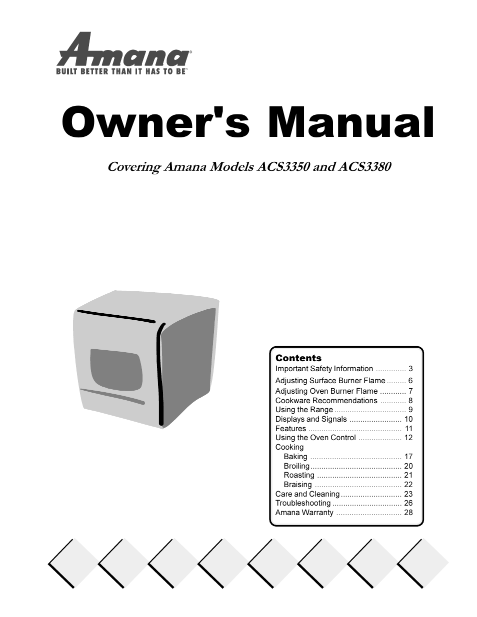 Amana ACS3350 User Manual | 28 pages