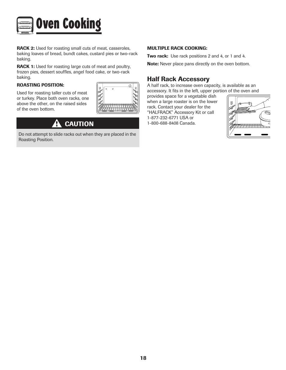 Oven cooking | Amana pmn User Manual | Page 19 / 88