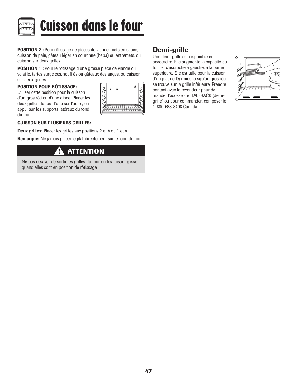 Cuisson dans le four | Amana pmn User Manual | Page 48 / 88