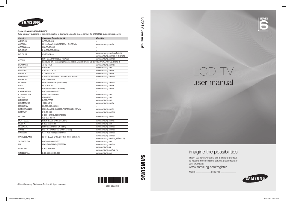 Samsung LE32C650L1W User Manual | 209 pages