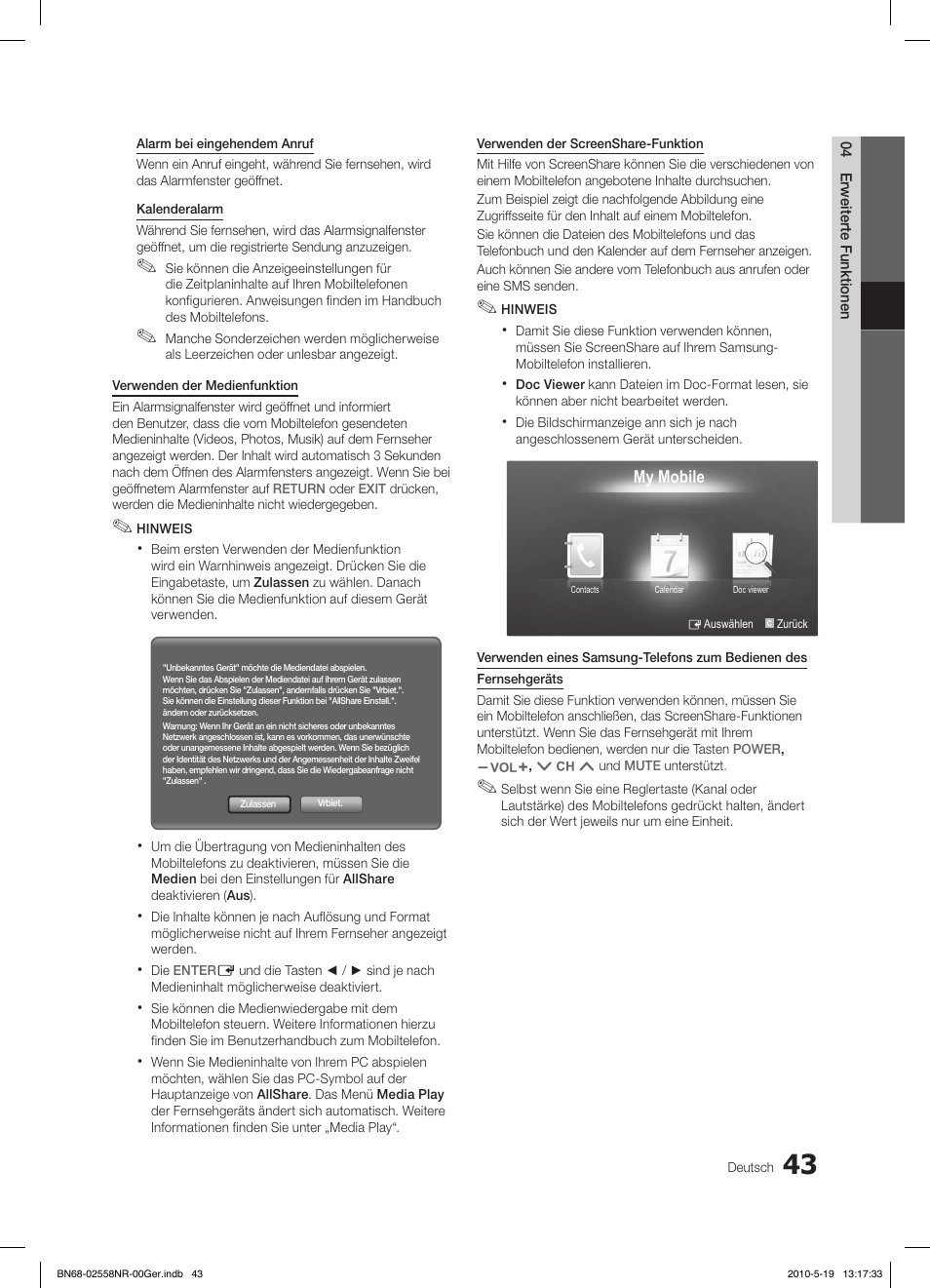 Samsung LE32C650L1W User Manual | Page 147 / 209