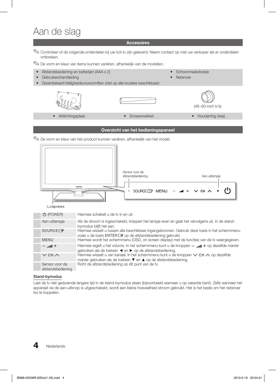 Aan de slag | Samsung LE32C650L1W User Manual | Page 160 / 209