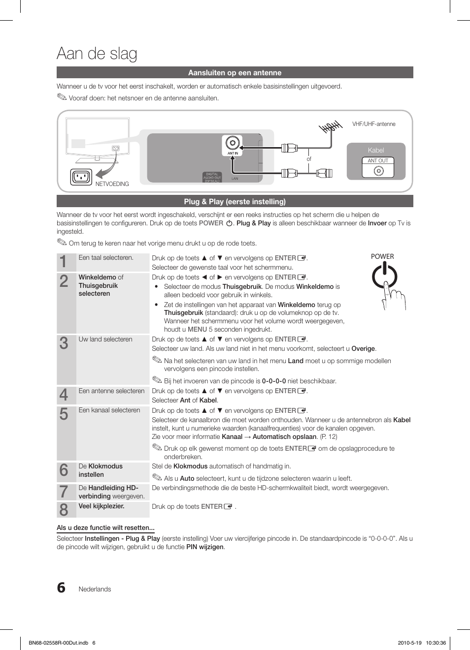 Aan de slag | Samsung LE32C650L1W User Manual | Page 162 / 209