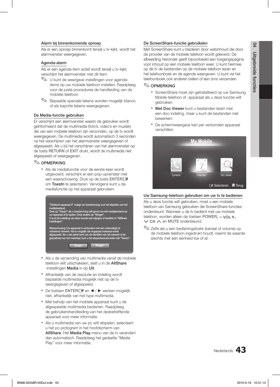 Samsung LE32C650L1W User Manual | Page 199 / 209