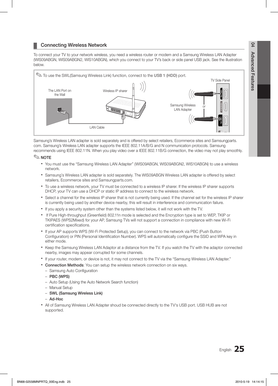 Samsung LE32C650L1W User Manual | Page 25 / 209