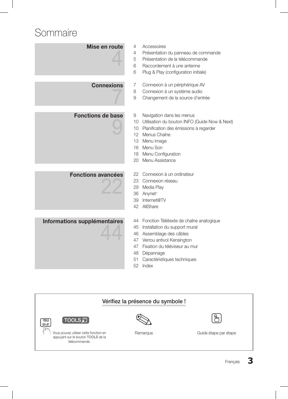 Sommaire | Samsung LE32C650L1W User Manual | Page 55 / 209