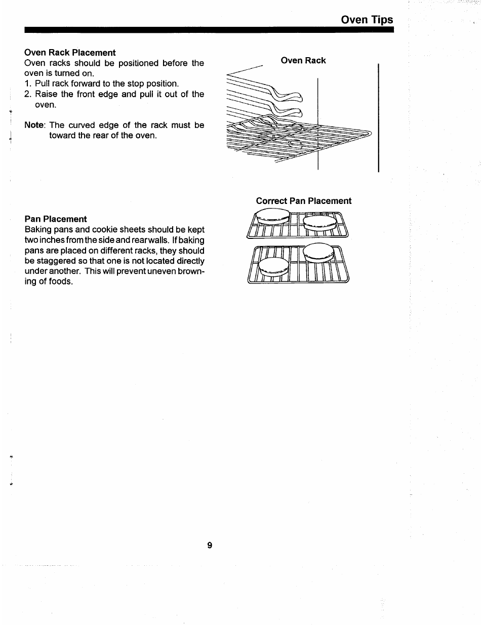 Oven tips | Amana ARR624 User Manual | Page 9 / 18