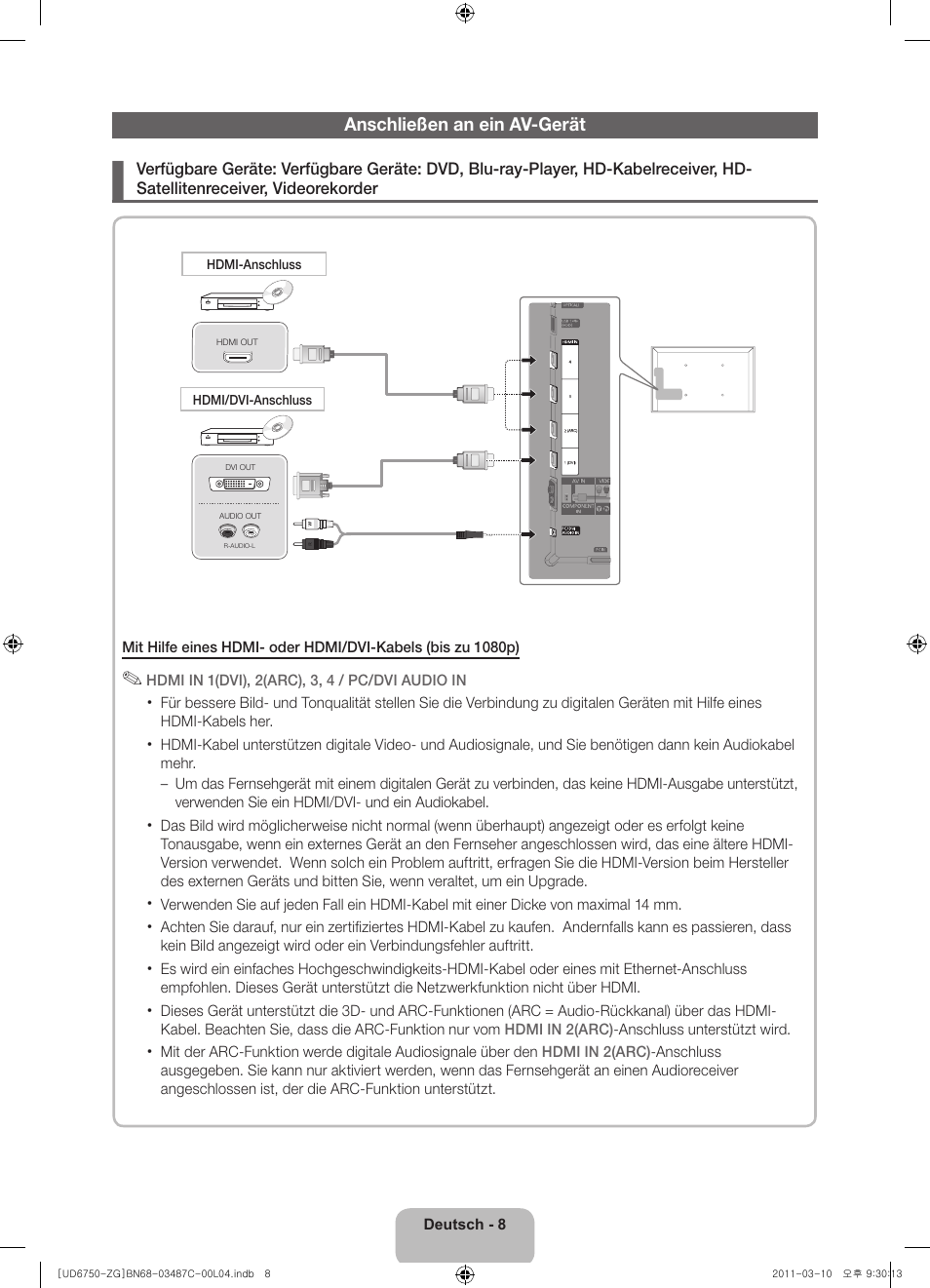 Samsung UE37D6770WS User Manual | Page 30 / 86